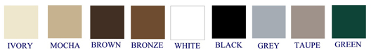 Awning Frame Colors